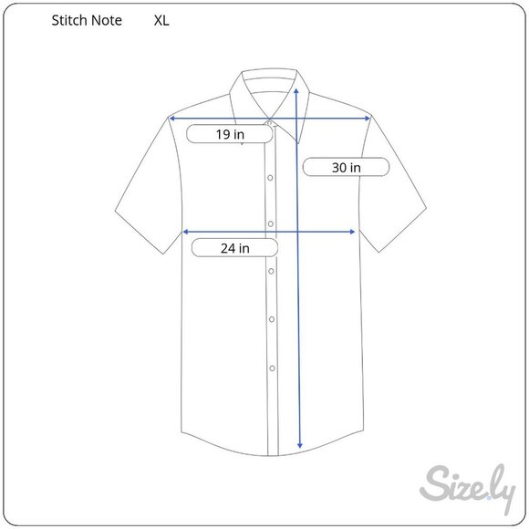 Stitch Note The Redford Short Sleeve Button Up IN Parrot Size XL - Picture 9 of 9